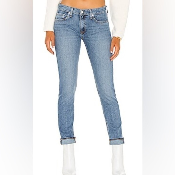 Rag and Bone Dre Slim Low Rise Boyfriend Jeans Edgecliff - Picture 2 of 7